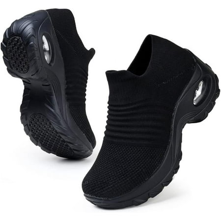 

Omagie Women s Walking Shoes Arch Support Non Slip Work Shoes Breathable Knit Upper Lightweight for Plantar Fasciitis