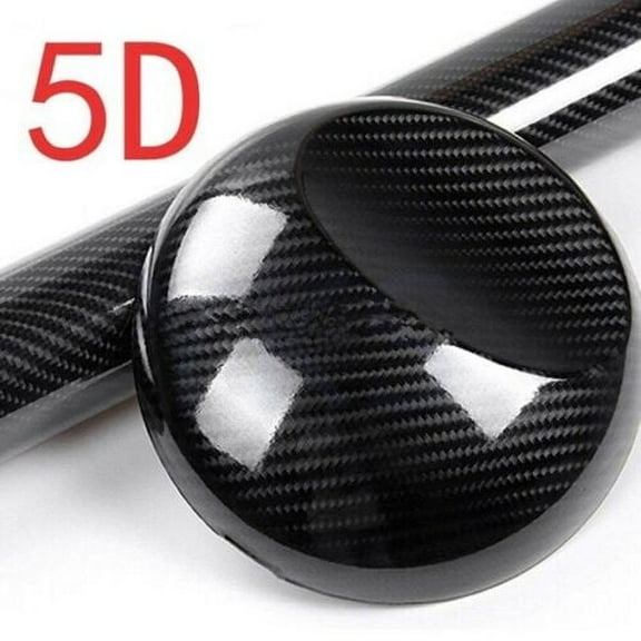 5D Ultra Gloss Glossy Carbon Fiber Vinyl Wrap Sticker Decal 12X60 inch