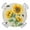 Yellow Brown, variant on Letter V Round Tablecloth for 36-44 Inch Tables, Fitted Table Cover with Elastic Edge, Monogram Words Waterproof Outdoor Table Cloth Protector for Patio Garden Dinner Picnic
