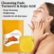 thumbnail image 1 of Almohadillas limpiadoras de cúrcuma y ácido kójico | Toallitas faciales exfoliantes e iluminadoras: fórmula suave y no irritante para eliminar las manchas oscuras, incluso el tono de la piel, lavado, 1 of 7