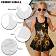 thumbnail image 6 of FUIALDOLG Little Girl One Piece Swimwear Cute Cat Swimsuit for Little Kids Sun Protection Sleeveless Swim Dressand Sunflower Swimsuit for Surfing,Water Sports,8-9Y, 6 of 7