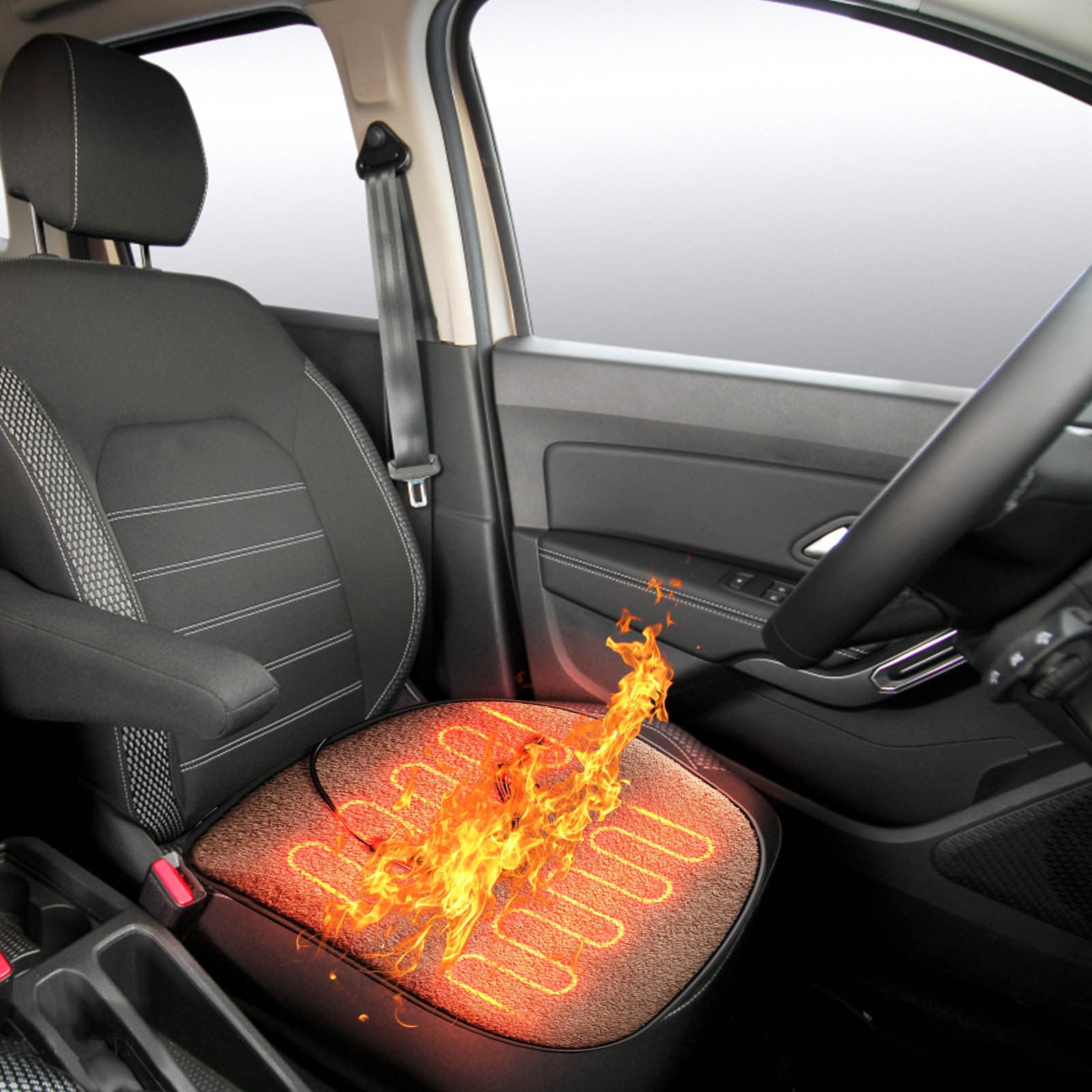 Christmas Clearance! SuoKom Automobile Heating Cushion Down Square Pad