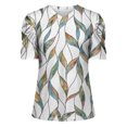 thumbnail image 4 of Fiudx Ofertas y Liquidaciones Mujer Moda Casual Manga Corta Suelta Camiseta Blusa Tops, 4 of 5
