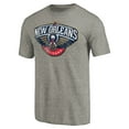 thumbnail image 2 of Men's Heather Gray New Orleans Pelicans Distressed Team Logo Tri-Blend T-Shirt, 2 of 3