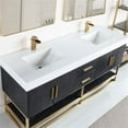 thumbnail image 5 of Altair Design Bianco 4-Door Wood & Composite Stone Vanity in Black Oak/White, 5 of 14