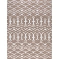 thumbnail image 1 of Tayse Jersey Shag Shag Area Rug JRS1208 Contemporary Tan Lines Dotted 7' 10" x 10' 2" Rectangle, 1 of 2