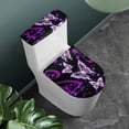 thumbnail image 2 of SEANATIVE Purple Butterfly Toilet Lid and Seat Cover Set of 2 Glitter Toilet Seat Lid Covers Washable Toilet Tank Cover Replacement Toilet Cover for Bathroom Decor Accessories Sets, 2 of 6
