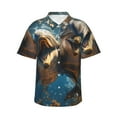 thumbnail image 2 of Goofa Playful Dolphins Underwater Hawaiian Shirt for Men, Unisex Summer Beach Casual Short Sleeve Button Down Shirts,Aloha Tropical Floral print shirt-XX-Large, 2 of 9