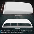 thumbnail image 2 of Universal Car Air Flow Decorative Intake Hood Scoop Turbo Bonnet Vent Cover, Car, White, 2 of 5