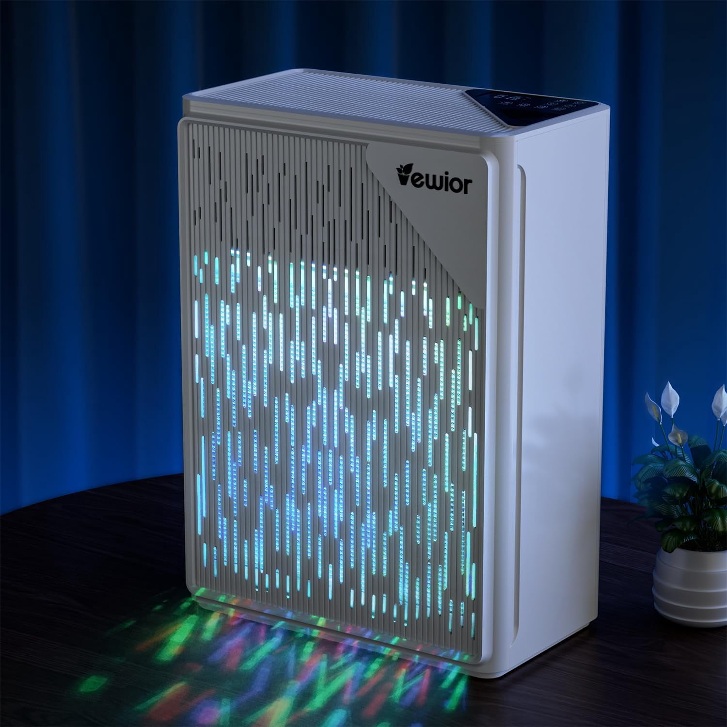 Air Purifier for Home Large Room H13 True HEPA Air Cleaner for Bedroom with PM2.5 Display Air Quality Sensor Fragrance Diffuser for Wildfire Smoke Pet Hair Dust Odor 10In 4 Fan Speeds