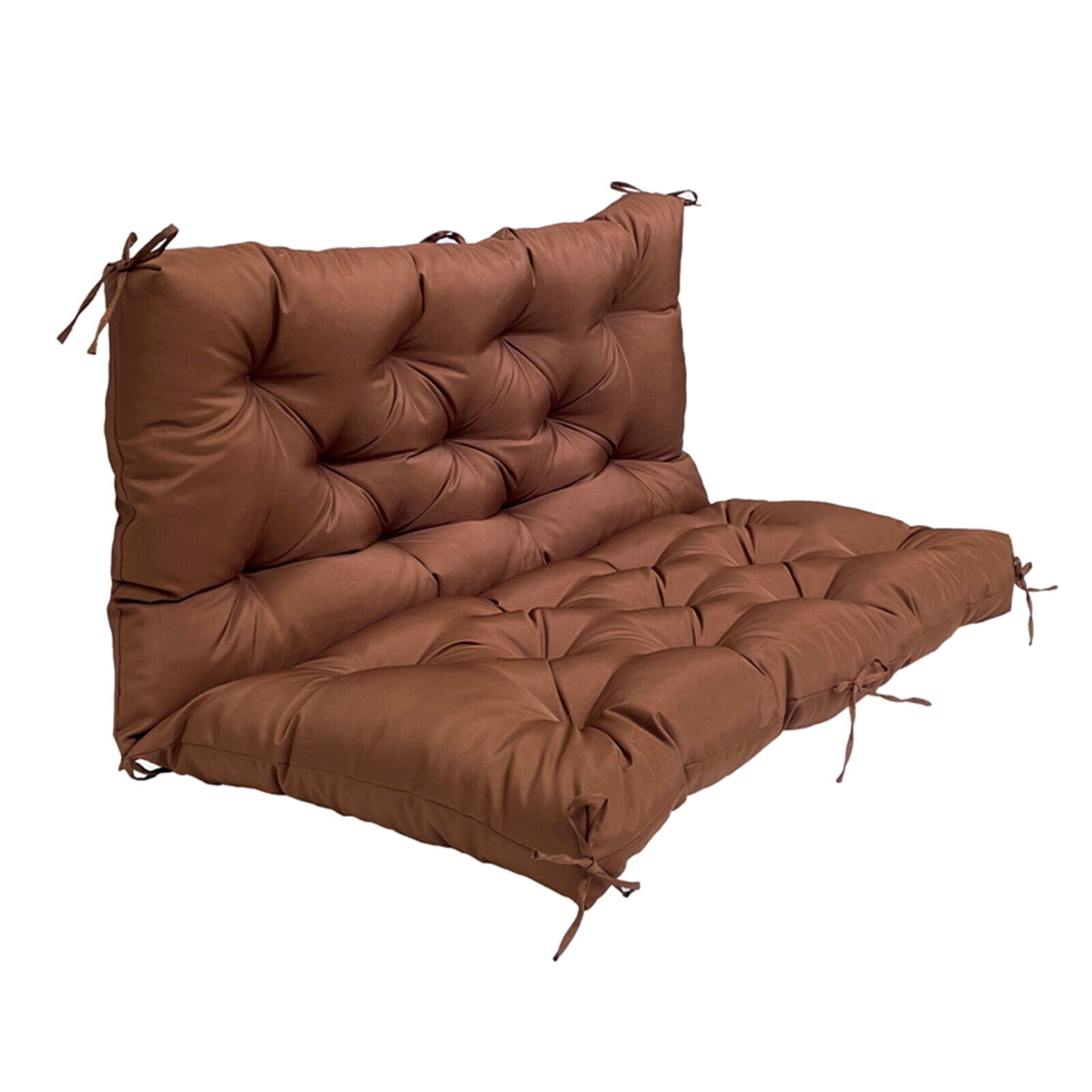 SHANNA Swing Cushion with Backrest and Ties 4'' Thicken Waterproof Swing Chair Seat Pad 2-3 Seater Patio Bench Cushion for Outdoor Garden Furniture