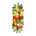thumbnail image 2 of LED Christmas Swag Prelit with Shatterproof Ornaments and Berries,Cordless Light Up Stairway Swag Garland for Front Door Stair Windows Fireplace Wall Hanging Decor,Xmas Decor with Bowknot, 2 of 6