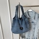thumbnail image 2 of Bolso Hombro Hobo Mujer Denim Sólida para Desplazamientos Al, 2 of 9