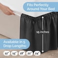 thumbnail image 5 of Elastic Wrap-Around Dust Ruffled Bed Skirt - Easy Fit with Pleated 15" Drop, 5 of 7