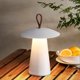 thumbnail image 1 of LampLust Lámpara de mesa con forma de seta para exteriores, 12 pulgadas, lámpara inalámbrica con forma de seta blanca, LED regulable, cable de carga USB, lámpara de mesa recargable resistente a la int, 1 of 5
