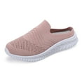 thumbnail image 7 of Hessimy Women Mesh Hollow Out Mule Sneaker Clipper Fashion Sneakers Comfortable Slip-On Backless Holiday Shoes(Pink,6.5), 7 of 7