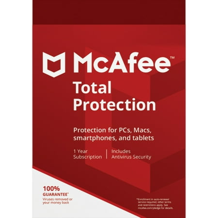 McAfee Total Protection 1-Year | 3-Device (Windows/Mac OS/Android/iOS)