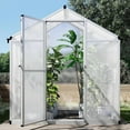 thumbnail image 3 of Aoile Green Houses for Outside, 4' x 6.25' Heavy Duty Walk in Greenhouses with Rooftop Vent & Lockable Door for Patio, Backyard, Garden, 3 of 7