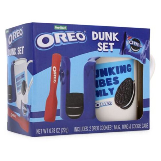 Oreo Cookies Dunking Dunk Mug Set Cage, Cookies, Tong & Cookie Holder