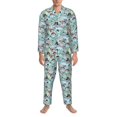 thumbnail image 3 of Fotbe pirate with funny animals Pijama de Hombre con Estampado de Manga Larga, Conjunto de 2 Piezas, Ropa de Dormir Suave y Cómoda con Bolsillos-X-Large, 3 of 7