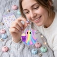thumbnail image 6 of Bow Ghost Acrylic Hanging Charm 2D Flat Halloween Decor Pendant Multi Style For Backpack Christmas Tree Home Party Holiday Scene Ornament.F, 6 of 7
