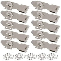 Wideskall 4" inch Zinc Plated Swivel Safety Hasp and Staple with Screws Pack of 10