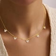 thumbnail image 2 of Turandoss 14K Gold Plated Butterfly Choker Necklace for Women Dainty Simple Non Tarnish Station Necklaces Cubic Zirconia Butterfly Wedding Prom Bridesmaids Gifts for Women Girl, 2 of 8