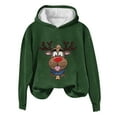 thumbnail image 2 of Aqestyerly Hauts de Noël pour Femmes Imprimé de Noël Col Rond Manches Longues Chandail Ample, 2 of 3