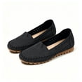 thumbnail image 5 of Women's Orthopedic Leather Loafers Comfortable Lightweight Slip-On Flats Casual Comfort Walking Shoes Moccasins Driving Walking Shoes Black 7.5, 5 of 6