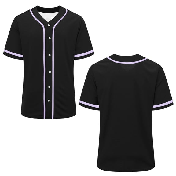 hlysgo Baseball Jersey for Women Full Button Mesh Embroidered Loose Fit Shirt Summer Comfy Casual Tops Black,2xL