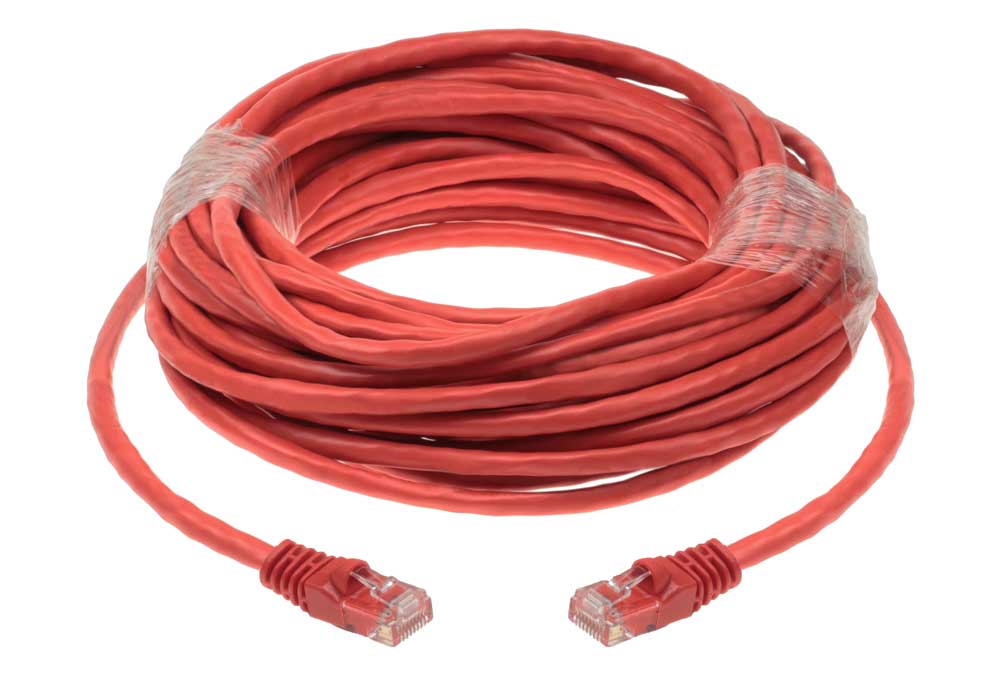 SF Cable Cat5e UTP Ethernet Network Cable, 200 feet - Red - image 1 of 4