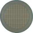 thumbnail image 1 of 29397 Tapis d'Art 7 Pi. Collection Plymouth Panier Plat Tissé Intérieur & Extérieur Tapis Rond, Bleu, 1 of 1