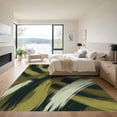 thumbnail image 3 of ODIKA 4'x6' Machine Washable Non-Slip Area Rug, Abstract Olive Green High Traffic Rug, Green, 1284502, 3 of 7