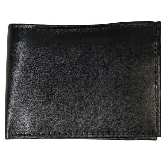 Hot Leathers WLD1001 Black Leather Bi-Fold Wallet One Size