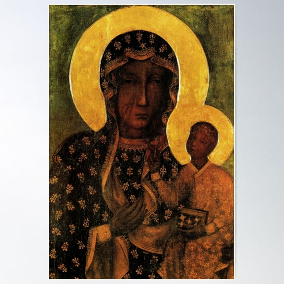 Black Madonna Of Czestochowa Poland, Our Lady Of Czestochowa, Madonna And Child, Virgin Mary Poster Wall Art, Modern Wall Decor For Living Room Bedroom, 16x24 UNFRAMED