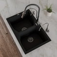 thumbnail image 6 of ALFI brand AB3220DI-BLA Black 32" Drop-In Double Bowl Granite Composite Kitchen Sink, 6 of 11