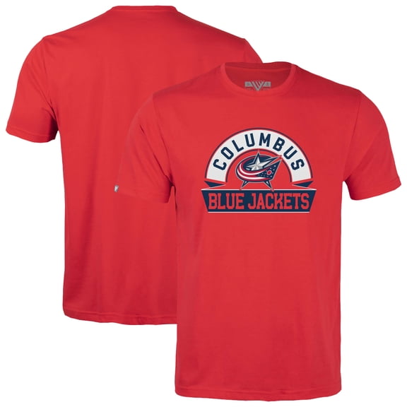 Youth Levelwear Red Columbus Blue Jackets Little Richmond Banner Arch T-Shirt