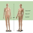 thumbnail image 2 of CL.HPAHKL Female Adjustable Detachable Life Size Mannequin with Metal Base, 69", Cream, 2 of 7