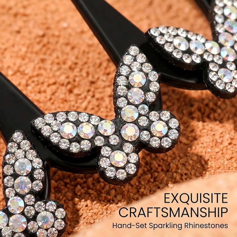 Rhinestone Headbands for Women 2026, Butterfly Crystal 