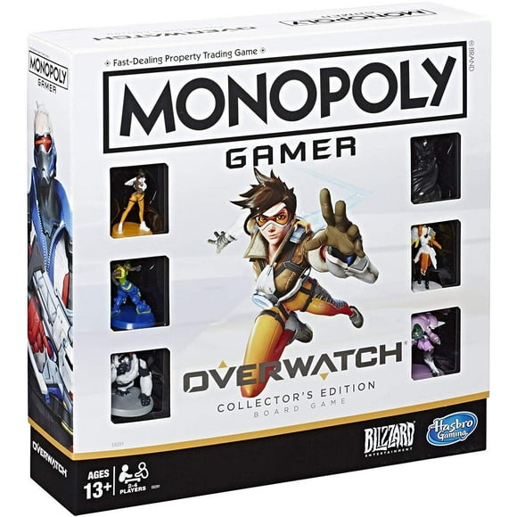 Monopoly Gamer Overwatch Edición Coleccionista Juego de mesa para mayores de 13 años Regalo para jugadores de Overwatch