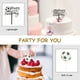thumbnail image 4 of Juego de adornos para tartas de fiesta temática de fútbol, ​​decoración para tartas de cumpleaños para niños (blanco y negro), 1 Juego, 4 of 4