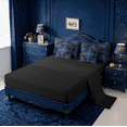 thumbnail image 3 of Erosebridal Damask Baroque Floral 7-Piece Twin Bedding Sets For Adult,Vintage Gothic Theme Bedding Comforter Set,Reversible black, 3 of 6