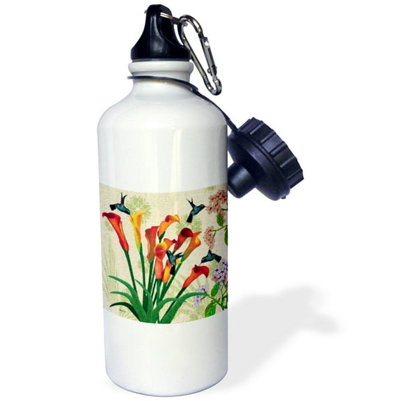 3dRose, Humble Hummingbirds, Flip Straw 21oz Water Bottle