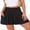 Black, variant on Shorts for Women Summer Casual High Smocked Waist Wide Leg Lounge Comfy Baggy Shorts 2026 Beach Vacation Clothes Floral Blue White X-Large