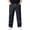 Black, variant on Mens Jeans Casual Elastic Waist Drawstring Straight Wide Leg Denim Trousers Loose Streetwear All Seasons Mens Pants Black XXL