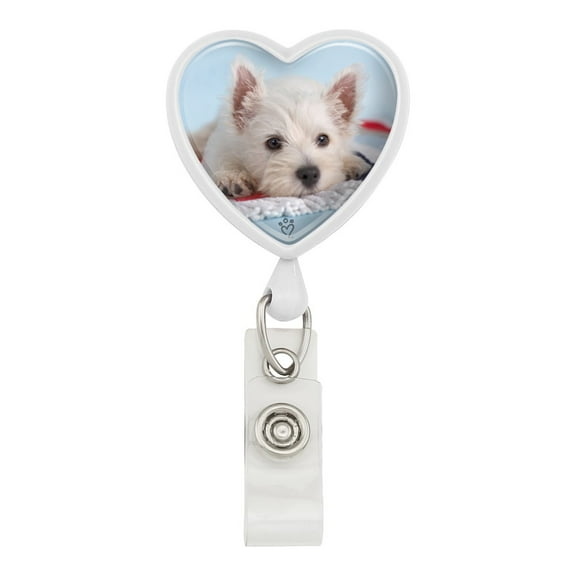West Highland Terrier Westie Puppy Dog Beach Towel Heart Lanyard Retractable Reel Badge ID Card Holder