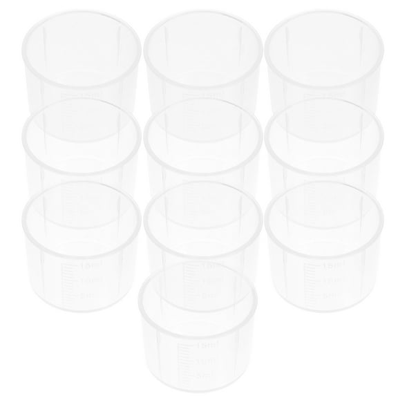 TABLZONE Silicone Mixing Cups Plastic Transparent 10Pcs For Laboratory Experiments Home Users