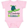 thumbnail image 3 of Inktastic Fort Lauderdale, Florida Happy Sea Turtle Boys or Girls Baby Bodysuit, 3 of 5