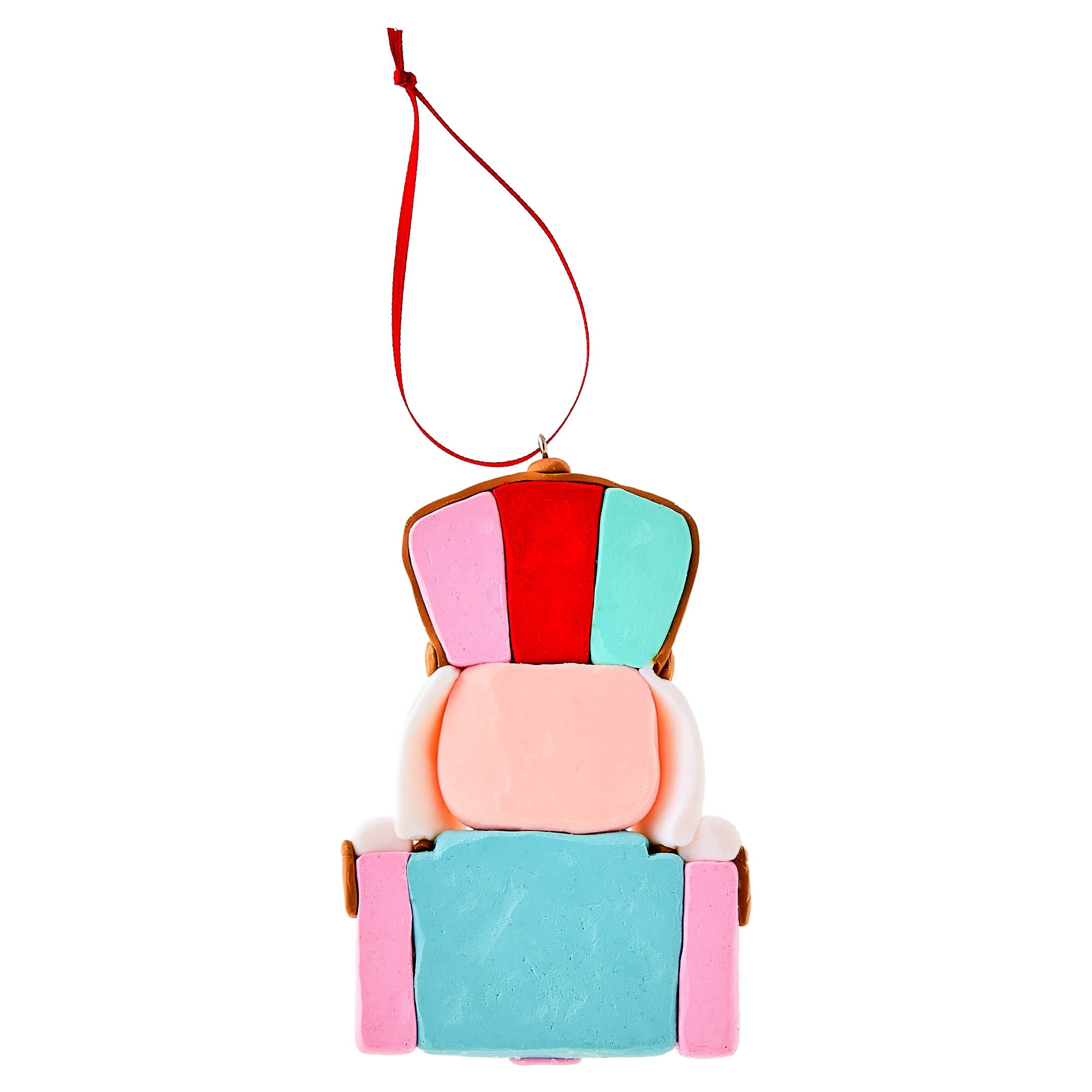 Multicolor Clay Dough Nutcracker Christmas Ornament, 4.3", by Holiday Time