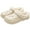 Beige, variant on Fuzzy Lined Cute Clog Slippers, Warm Plush Winter Slip-On Clogs for Couples, Thick-Sole Anti-Slip Durable Outdoor & Indoor Comfort Shoes